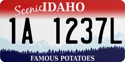 ID license plate 1A1237L