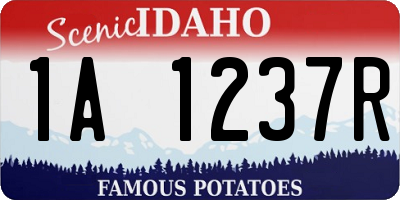ID license plate 1A1237R