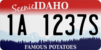 ID license plate 1A1237S