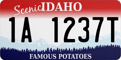 ID license plate 1A1237T