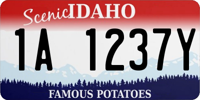 ID license plate 1A1237Y