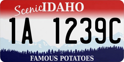 ID license plate 1A1239C