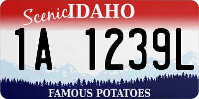 ID license plate 1A1239L
