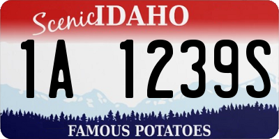 ID license plate 1A1239S