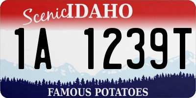 ID license plate 1A1239T