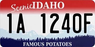 ID license plate 1A1240F