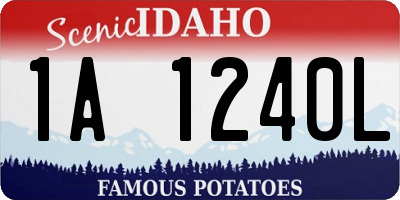 ID license plate 1A1240L