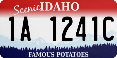 ID license plate 1A1241C