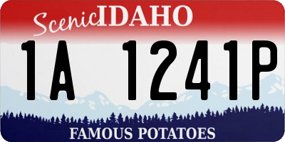 ID license plate 1A1241P