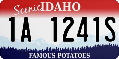ID license plate 1A1241S