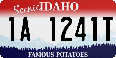 ID license plate 1A1241T