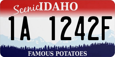 ID license plate 1A1242F