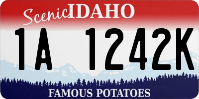 ID license plate 1A1242K