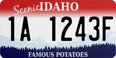 ID license plate 1A1243F