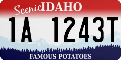 ID license plate 1A1243T