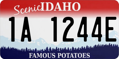ID license plate 1A1244E