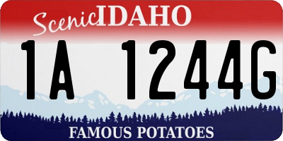 ID license plate 1A1244G