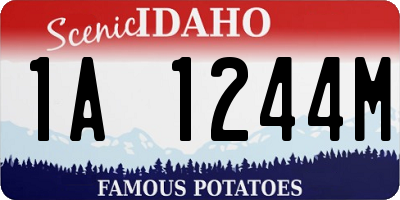 ID license plate 1A1244M