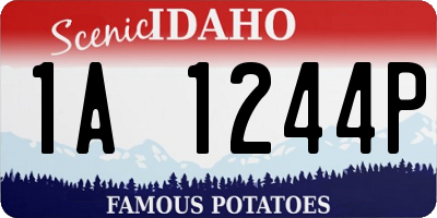 ID license plate 1A1244P