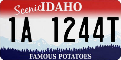 ID license plate 1A1244T