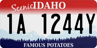 ID license plate 1A1244Y