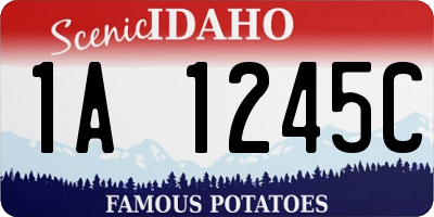 ID license plate 1A1245C