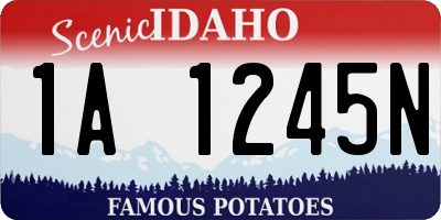 ID license plate 1A1245N