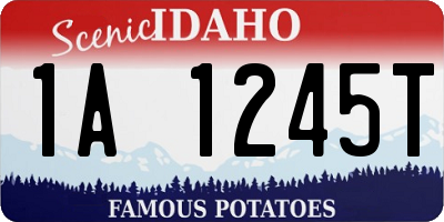 ID license plate 1A1245T