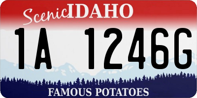 ID license plate 1A1246G