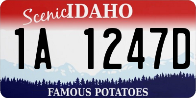 ID license plate 1A1247D