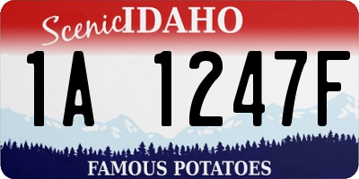 ID license plate 1A1247F