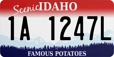 ID license plate 1A1247L