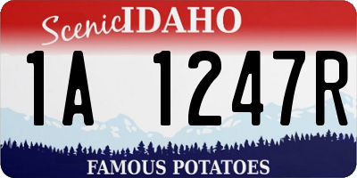 ID license plate 1A1247R