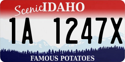 ID license plate 1A1247X