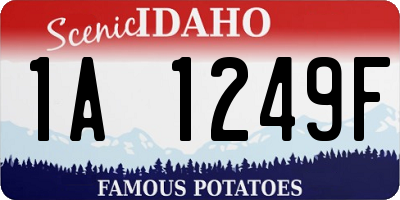 ID license plate 1A1249F