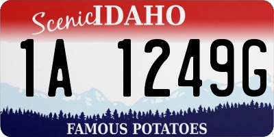 ID license plate 1A1249G