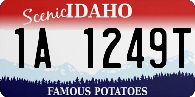 ID license plate 1A1249T