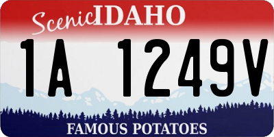 ID license plate 1A1249V
