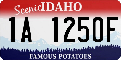ID license plate 1A1250F