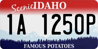ID license plate 1A1250P