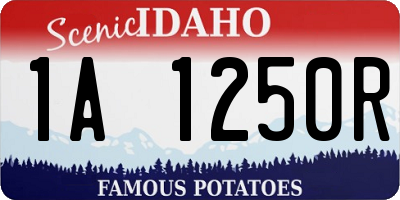 ID license plate 1A1250R