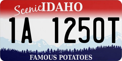 ID license plate 1A1250T