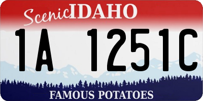 ID license plate 1A1251C