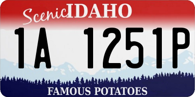 ID license plate 1A1251P