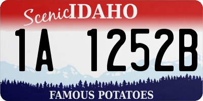 ID license plate 1A1252B