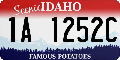 ID license plate 1A1252C
