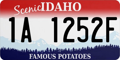 ID license plate 1A1252F