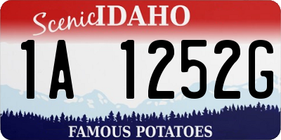 ID license plate 1A1252G