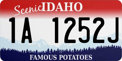ID license plate 1A1252J