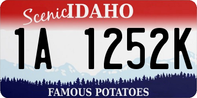 ID license plate 1A1252K